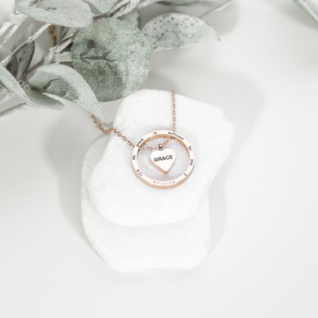 Grace Floating Heart - Necklace