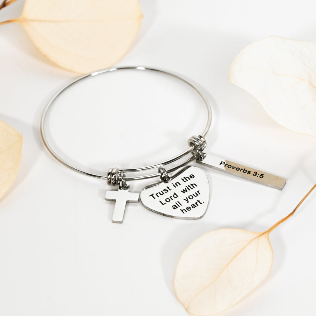 Trust In The Lord - Wire Charm Bracelet