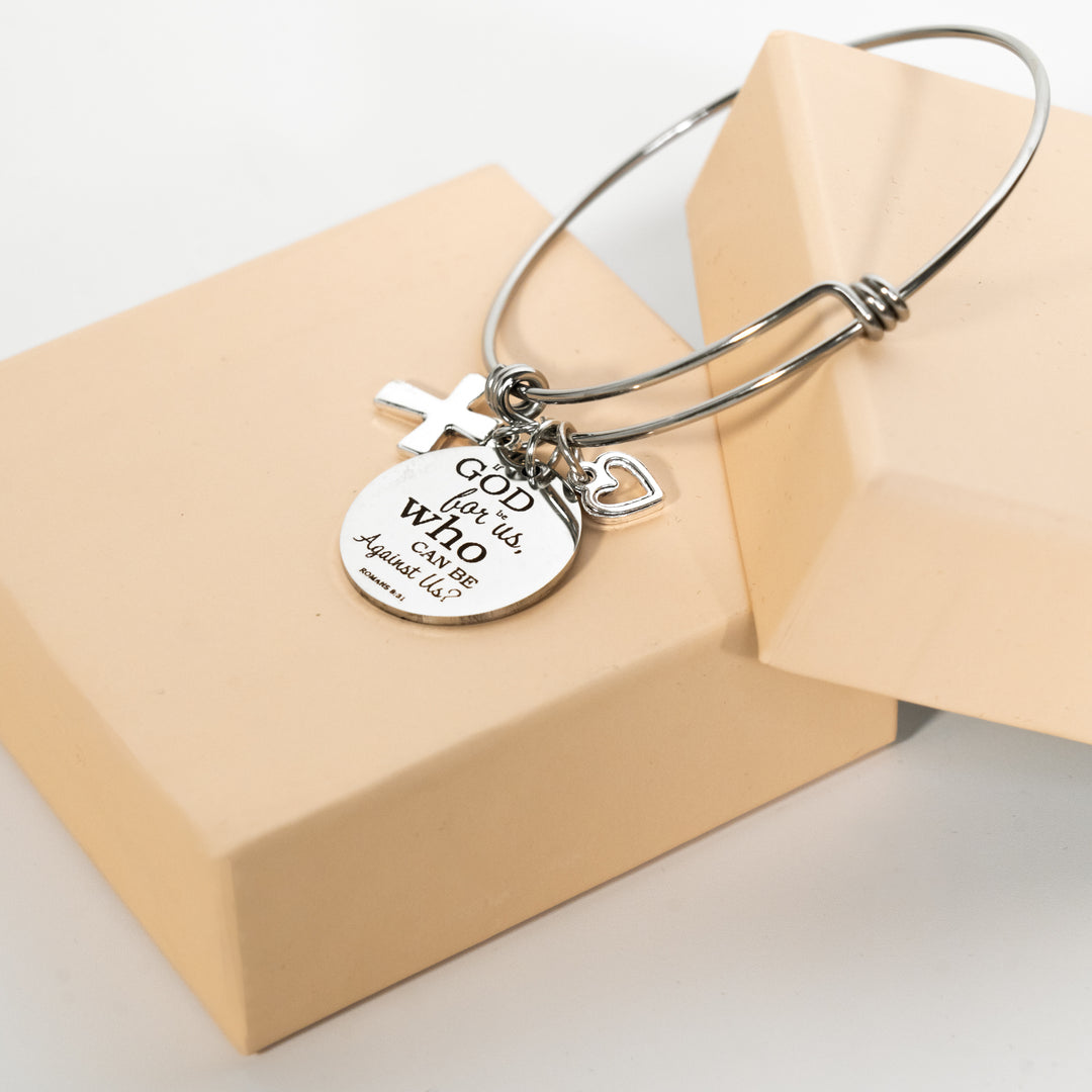 Who Can Be Against Us - Wire Charm Bracelet