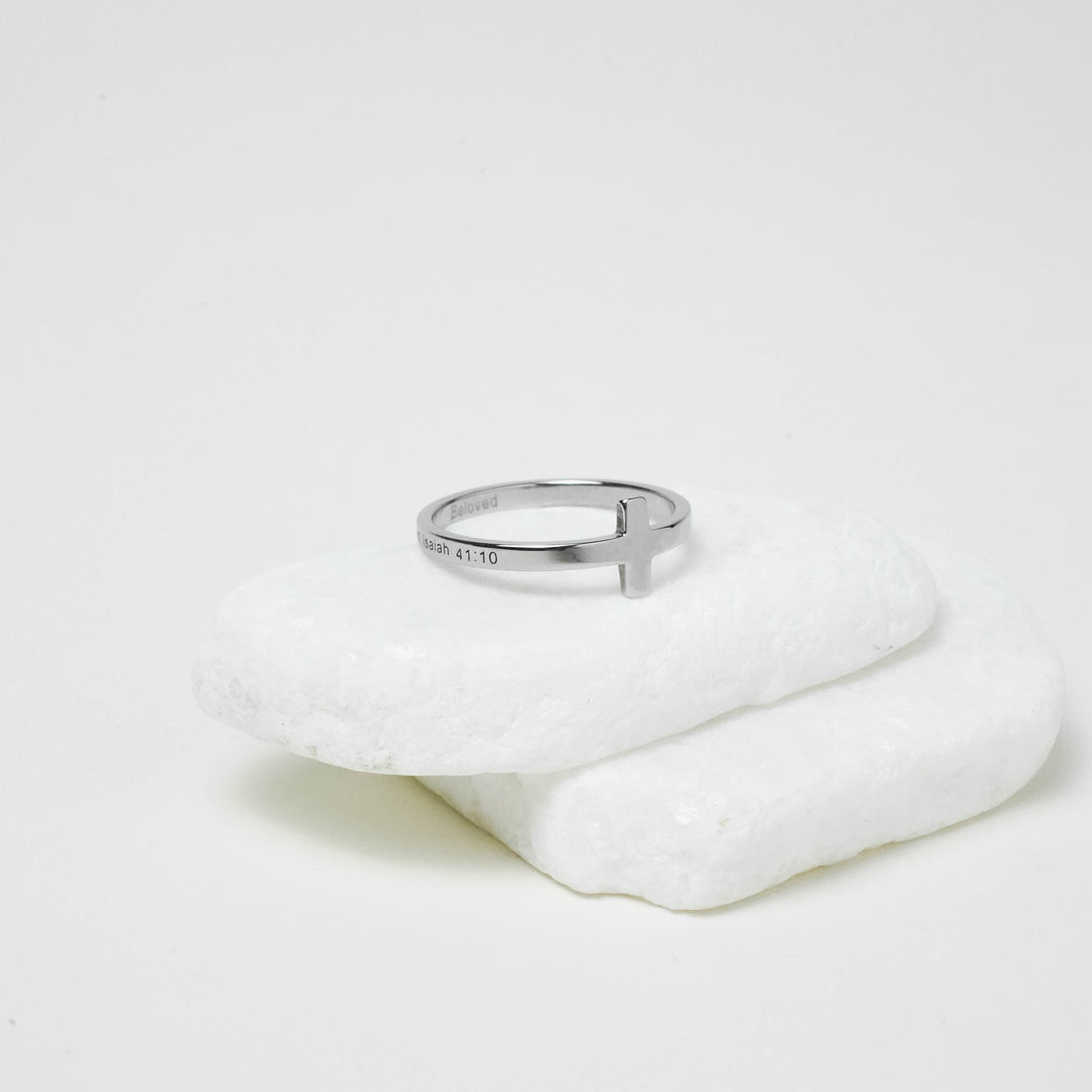 Fear Not Cross - Silver Ring