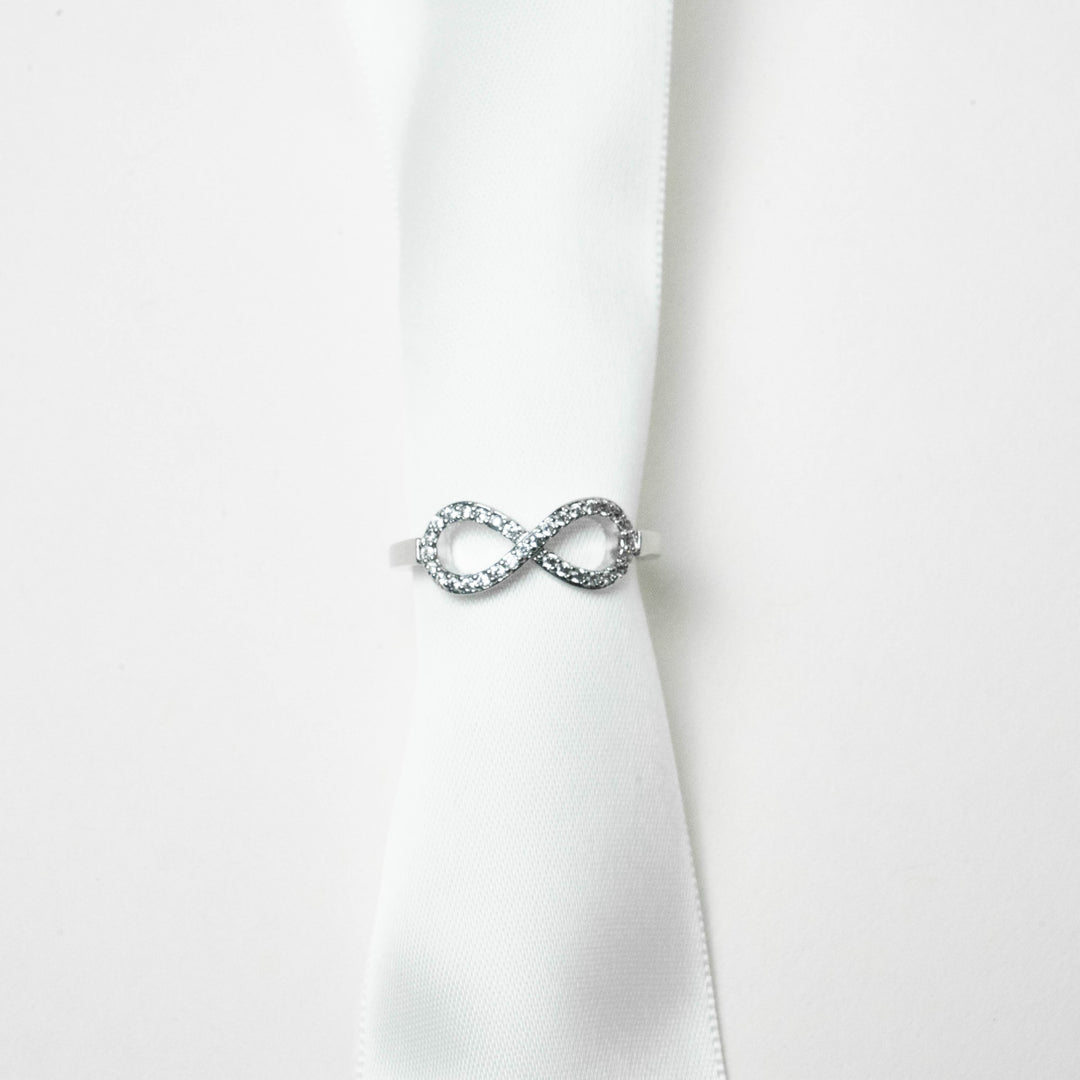 Infinity Diamond CZ - Silver Ring