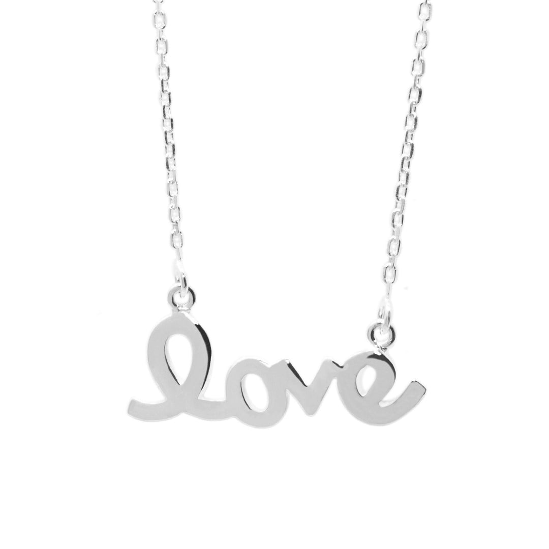 Scripted Love - Silver Necklace