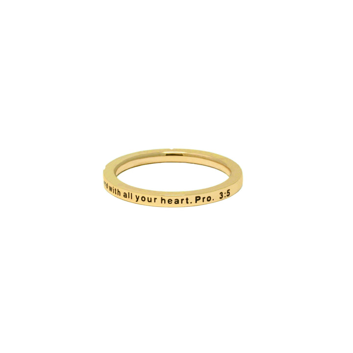 Trust In The Lord Diamond CZ - Gold Ring