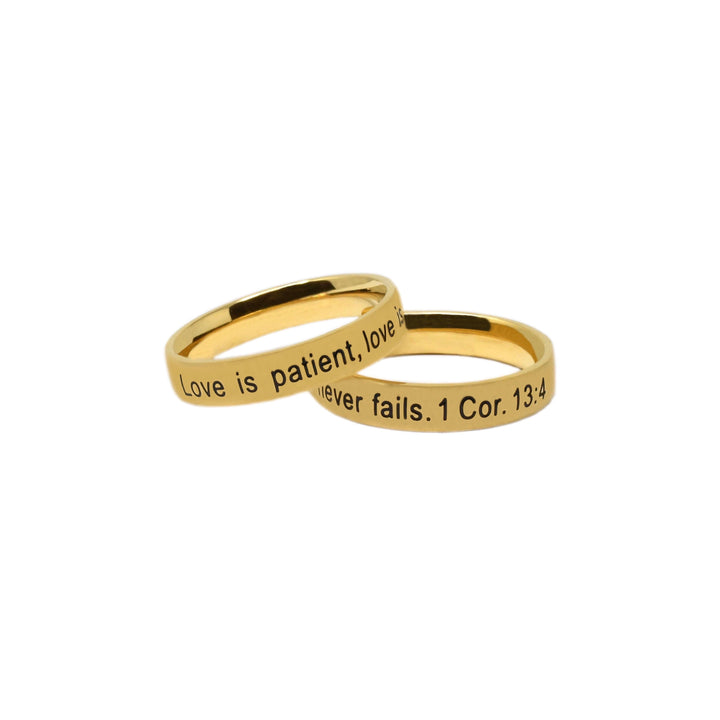 Love Is Patient Thin Band Ring