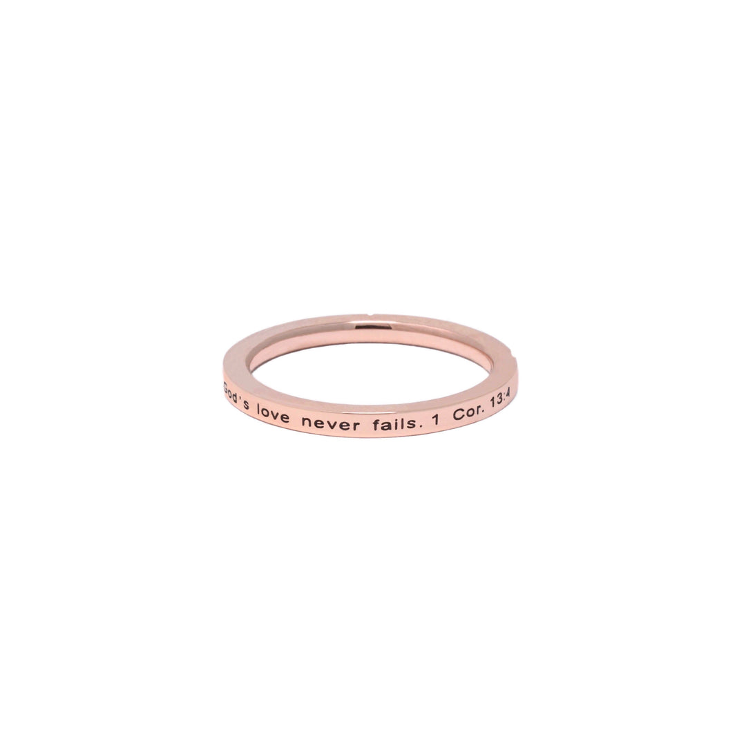 Love Is Patient Diamond CZ - Rose Gold Ring