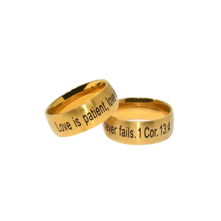 Love Is Patient Thick Band Ring