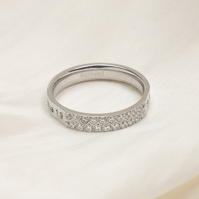 Be Strong Double Diamond CZ Ring