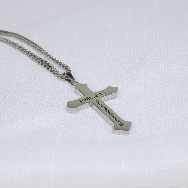 I Can Do All Things - Silver Cross Necklace