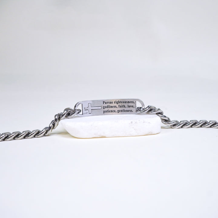 Man Of God - Silver Chain Bracelet