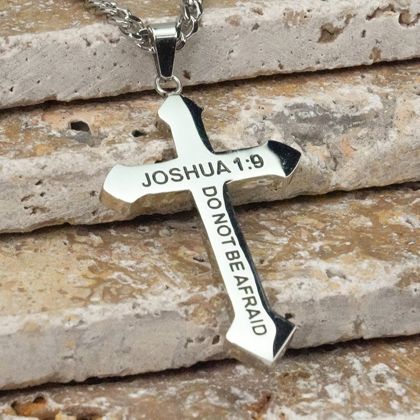 Do Not Be Afraid - Silver Cross Necklace