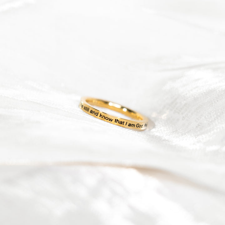 Be Still And Know - Thin Ring