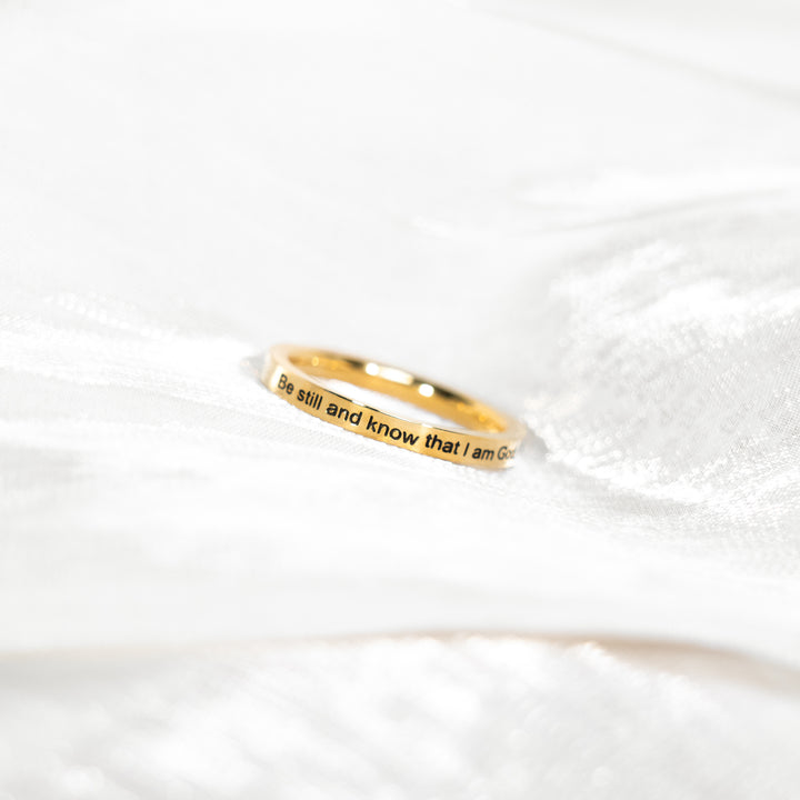 Be Still And Know - Thin Ring