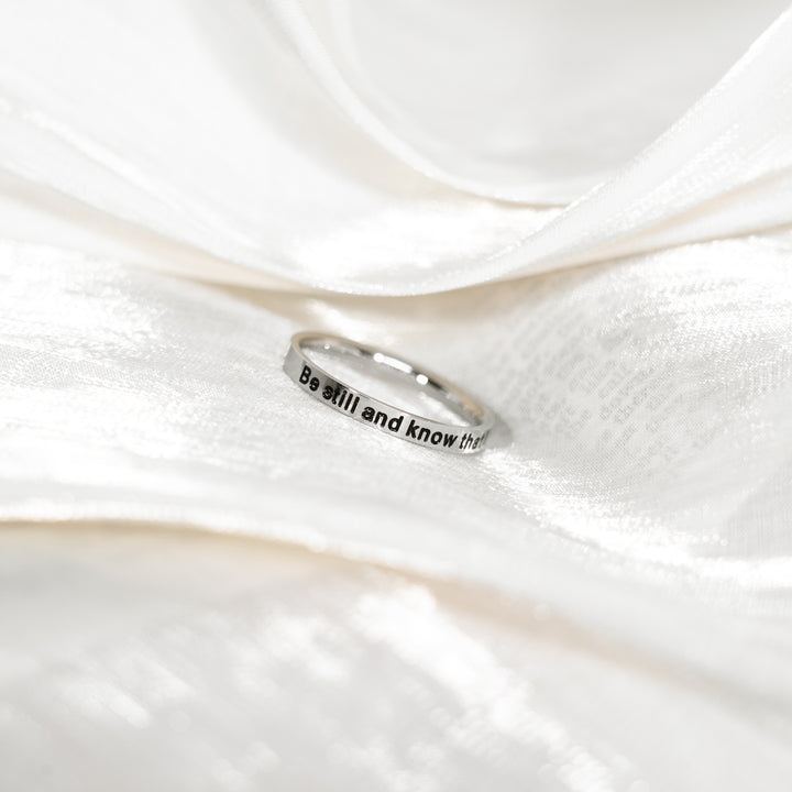Be Still And Know - Thin Ring
