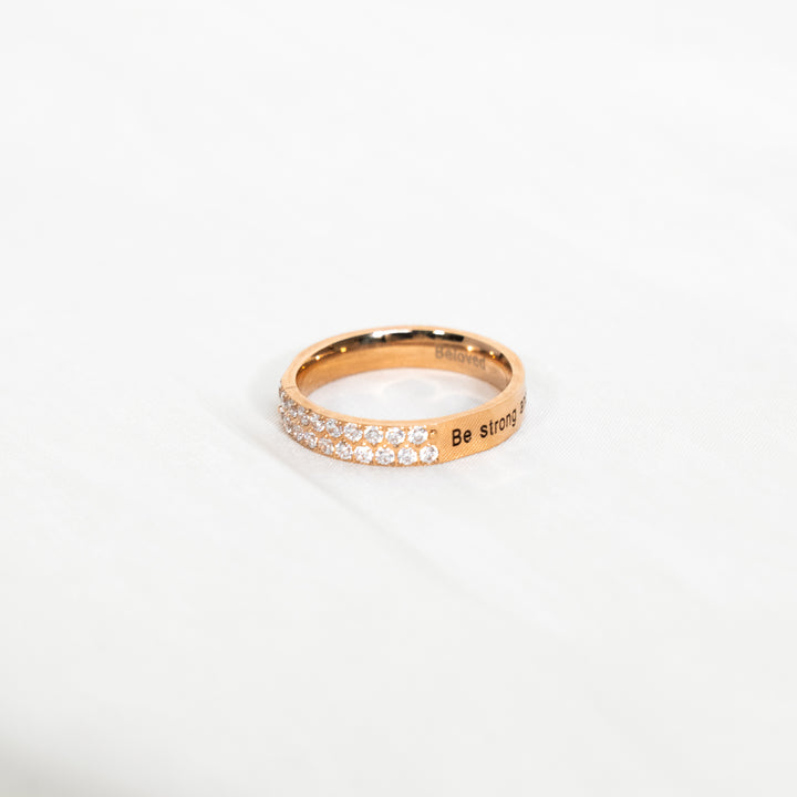 Be Strong - Double Diamond CZ Ring