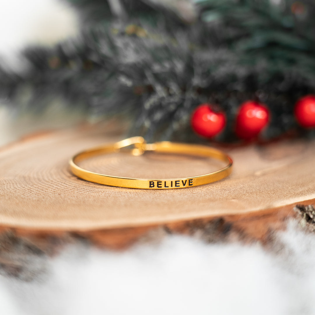 Believe - Thin Hook Bracelet