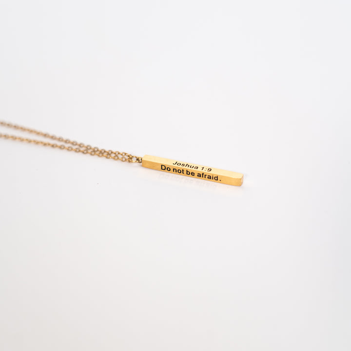 Do Not Be Afraid - Vertical Bar Necklace