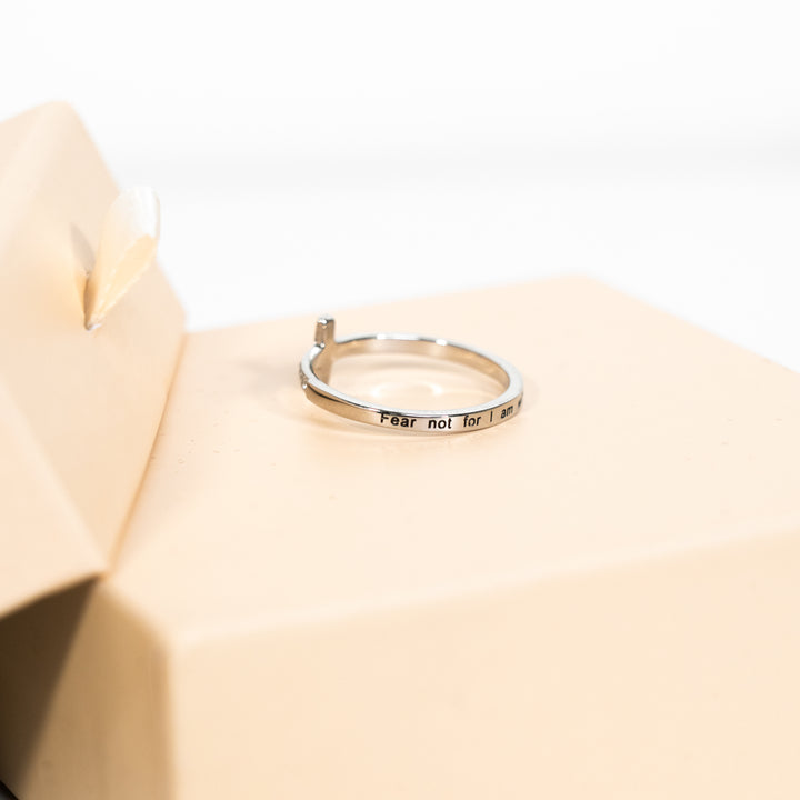 Fear Not Diamond CZ Cross - Ring