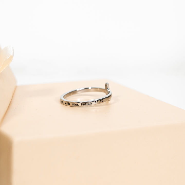 Fear Not Diamond CZ Cross - Ring