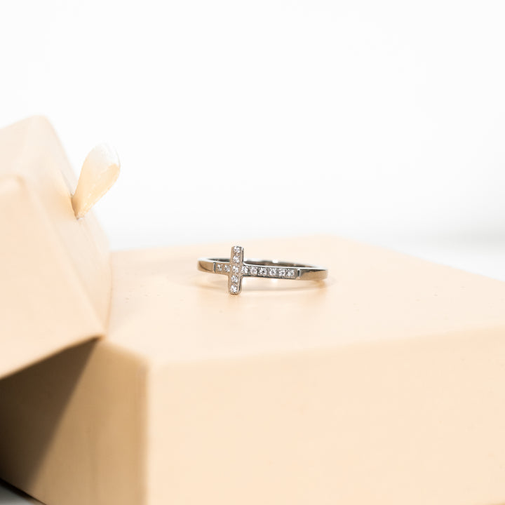 Fear Not Diamond CZ Cross - Ring