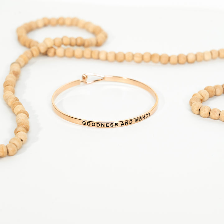 Goodness And Mercy - Thin Hook Bracelet
