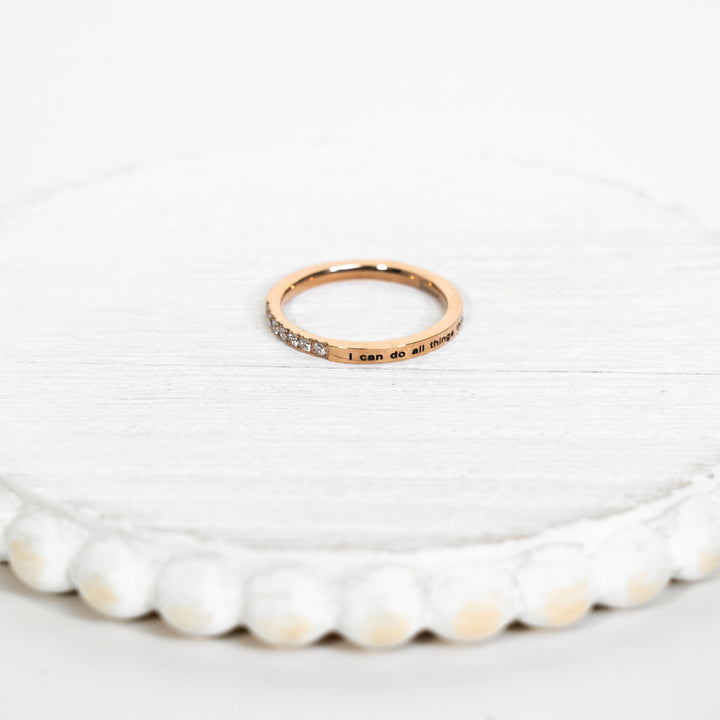 I Can Do All Things - Diamond CZ Ring
