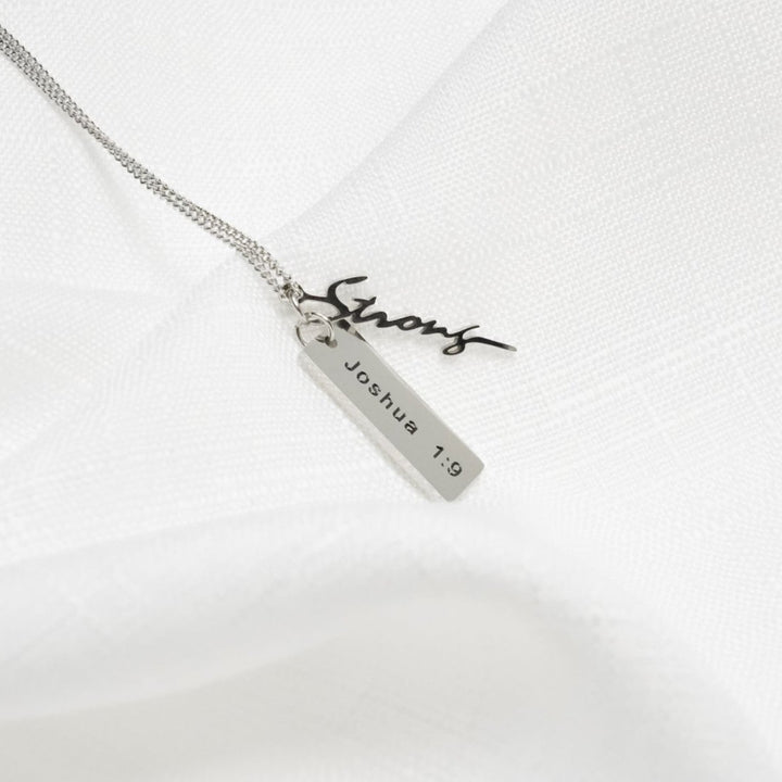 Strong - Verse Tag Necklace