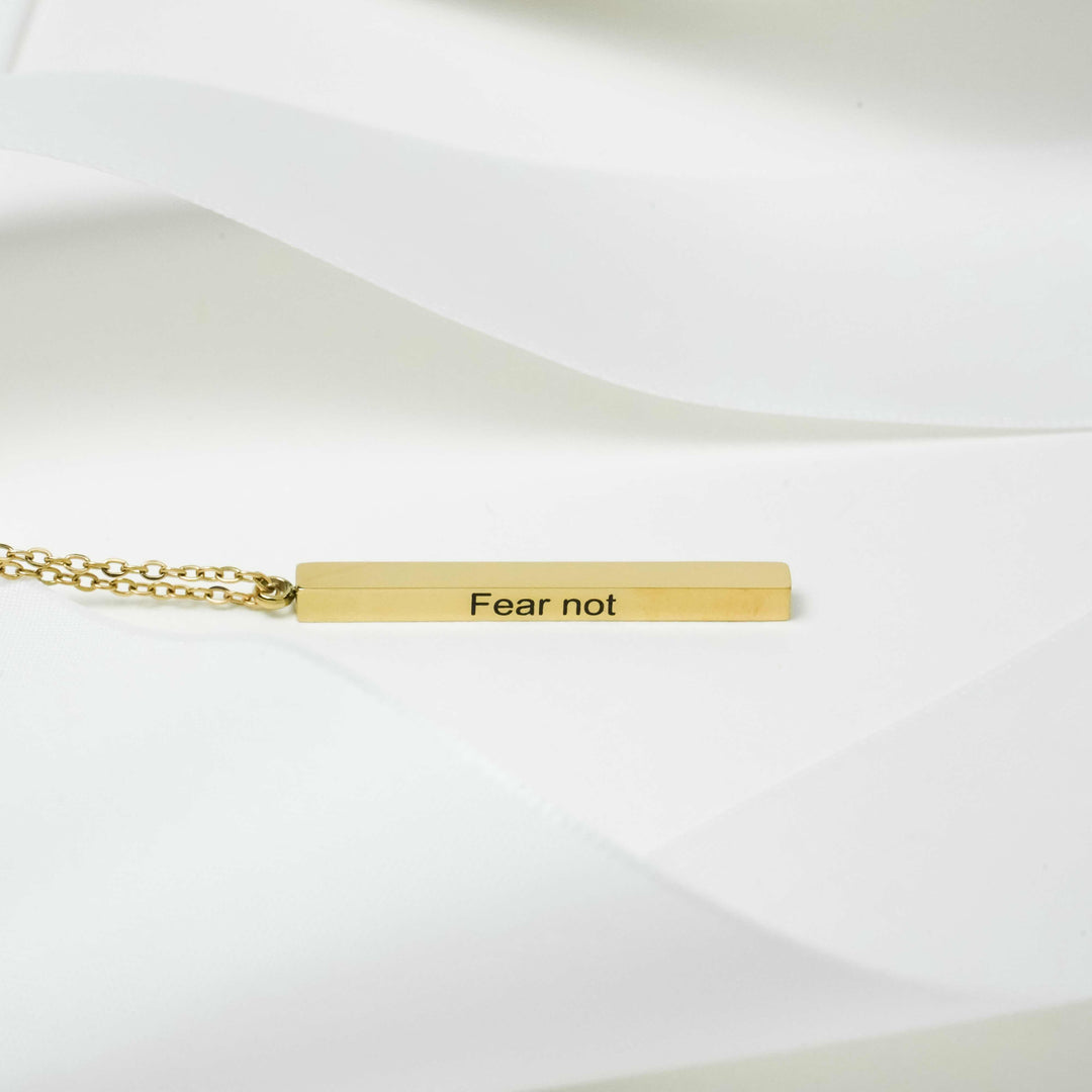 Fear Not - Vertical Bar Necklace