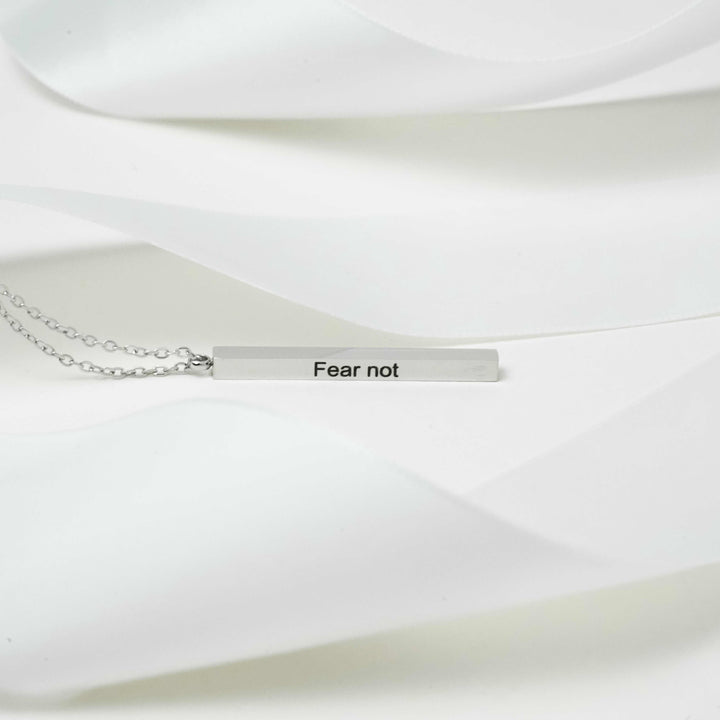 Fear Not - Vertical Bar Necklace