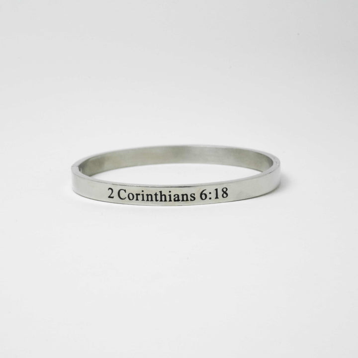 I Will Be A Father To You - Silver Bangle Bracelet