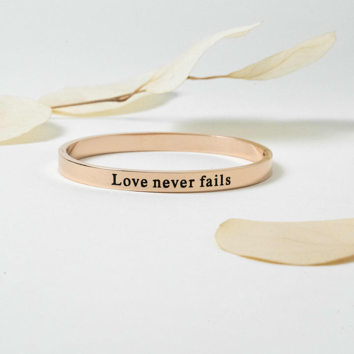 Love Never Fails - Bangle Bracelet