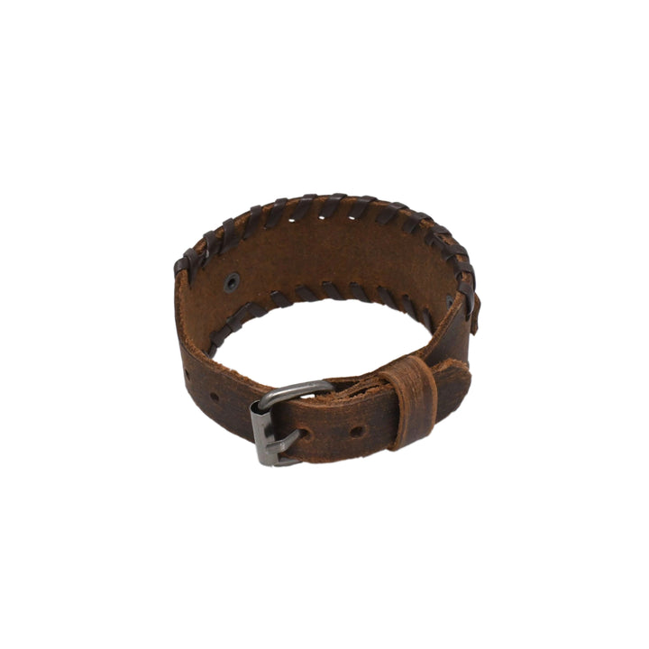 Be Strong and Courageous Leather Bracelet
