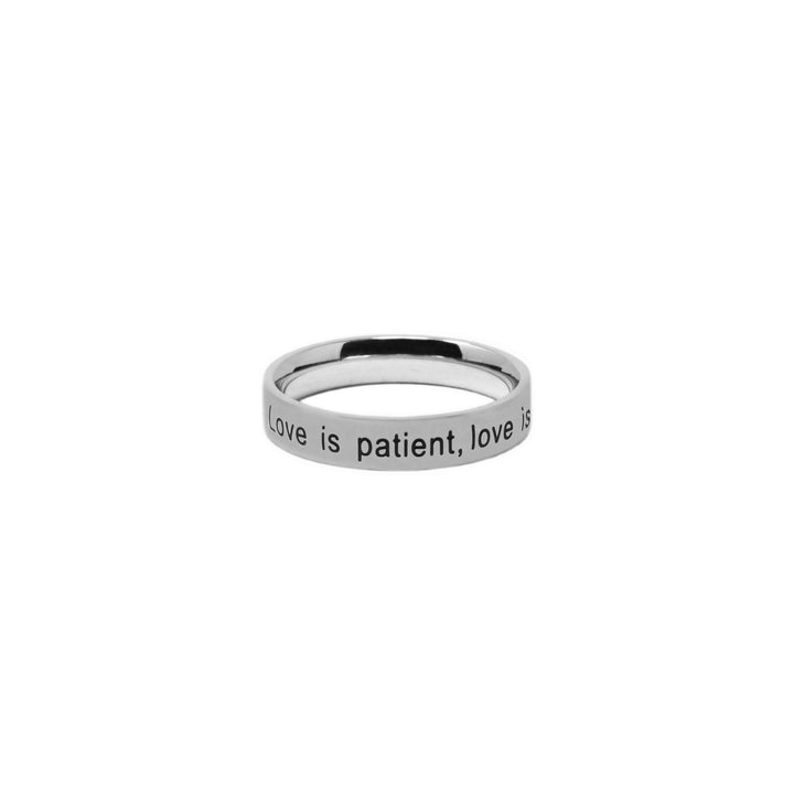 Love Is Patient -Silver Ring
