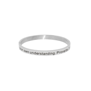 Silver TRUST IN THE LORD Bangle Bracelet