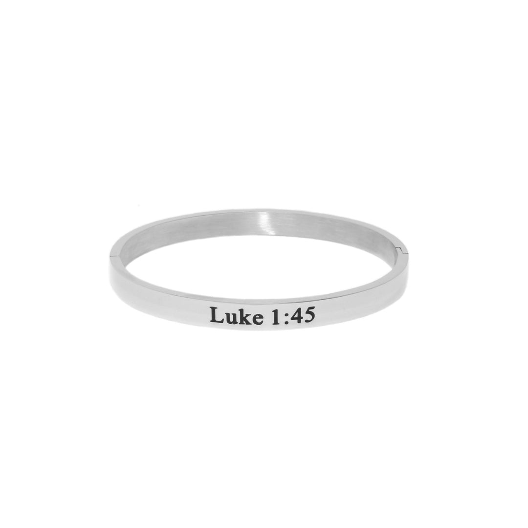 Silver BLESSED IS SHE Bangle Bracelet