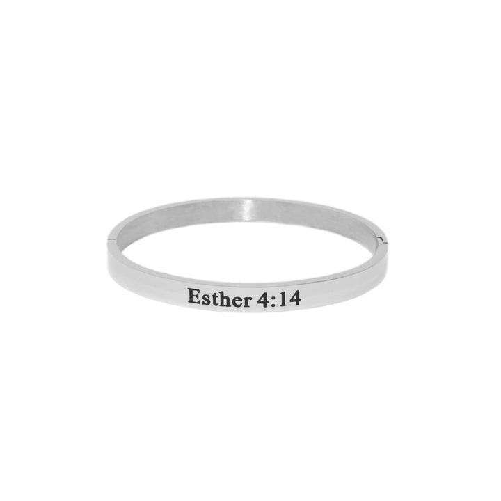 Silver FOR SUCH A TIME Bangle Bracelet