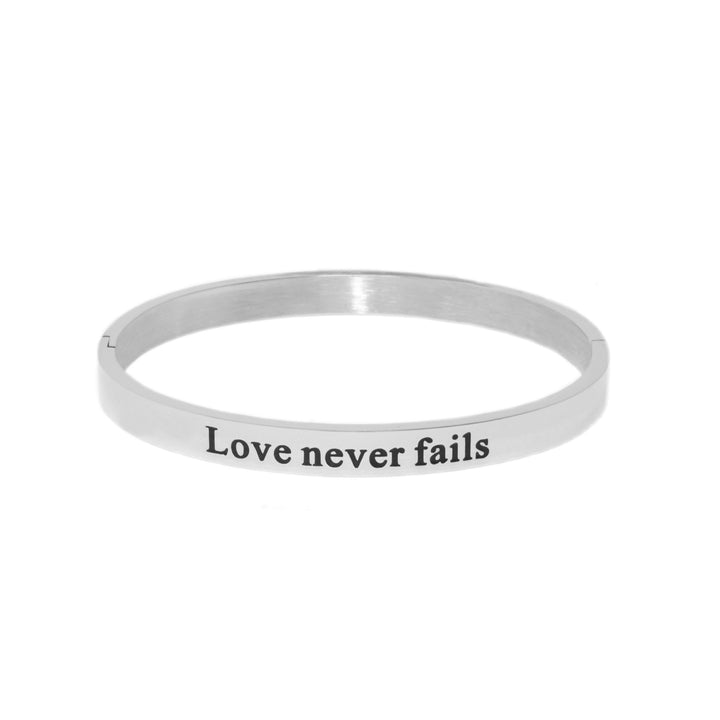 Love Never Fails - Bangle Bracelet