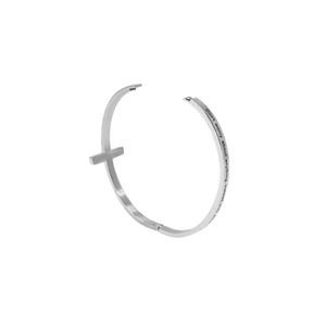 Silver DON'T WORRY Cross Bracelet