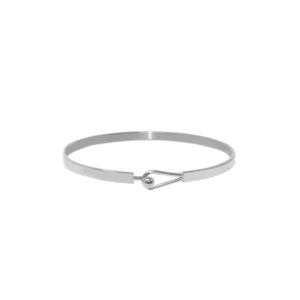 Silver BELIEVE Thin Hook Bracelet