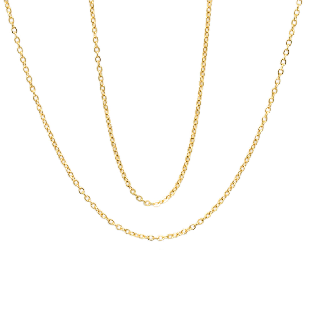 Gold Small Side Cross Necklace