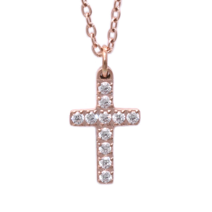 CZ Extra Small Cross Necklace