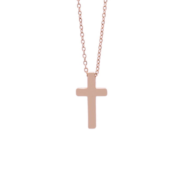 Rose Gold BELOVED Dainty Cross Necklace