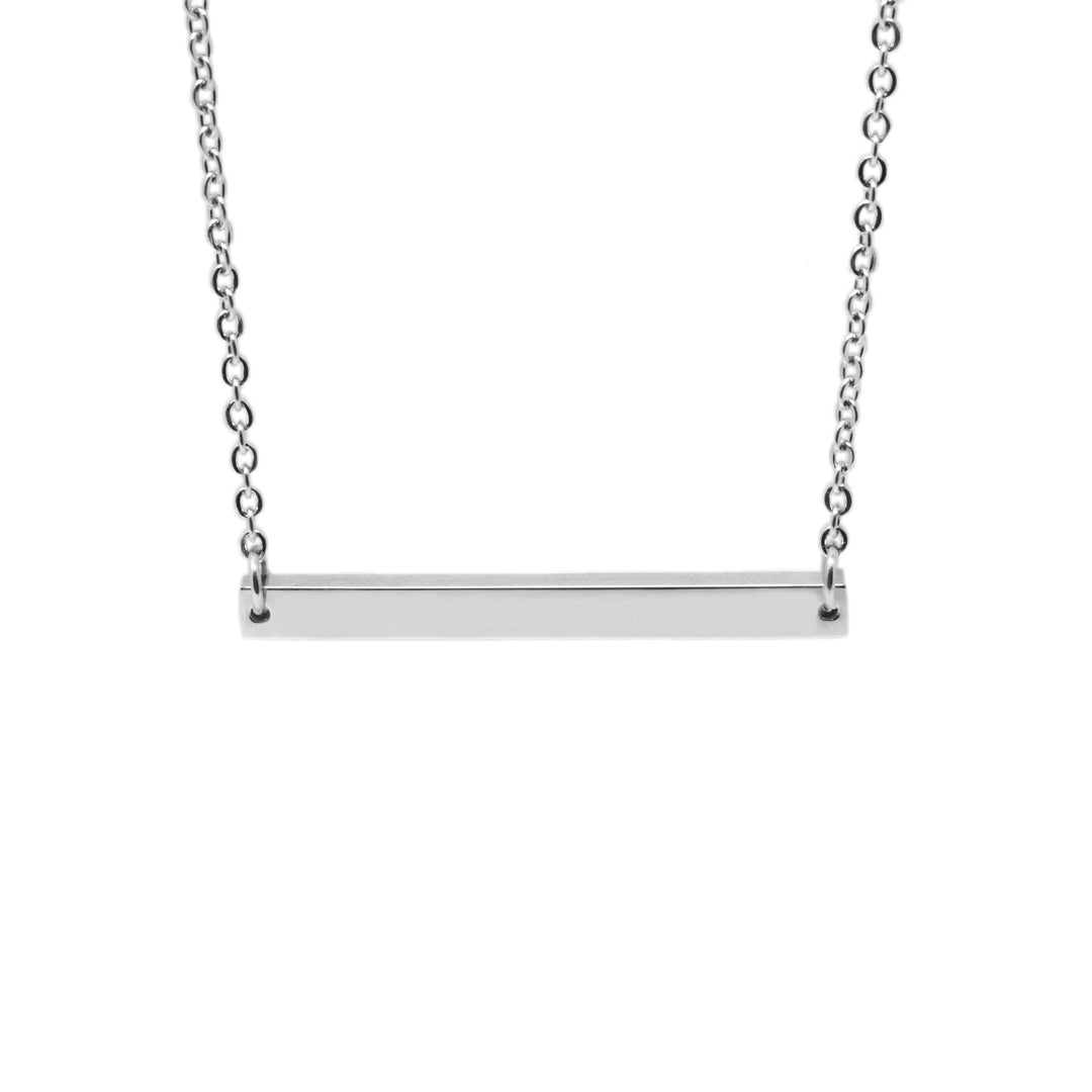 Silver BELOVED Bar Necklace