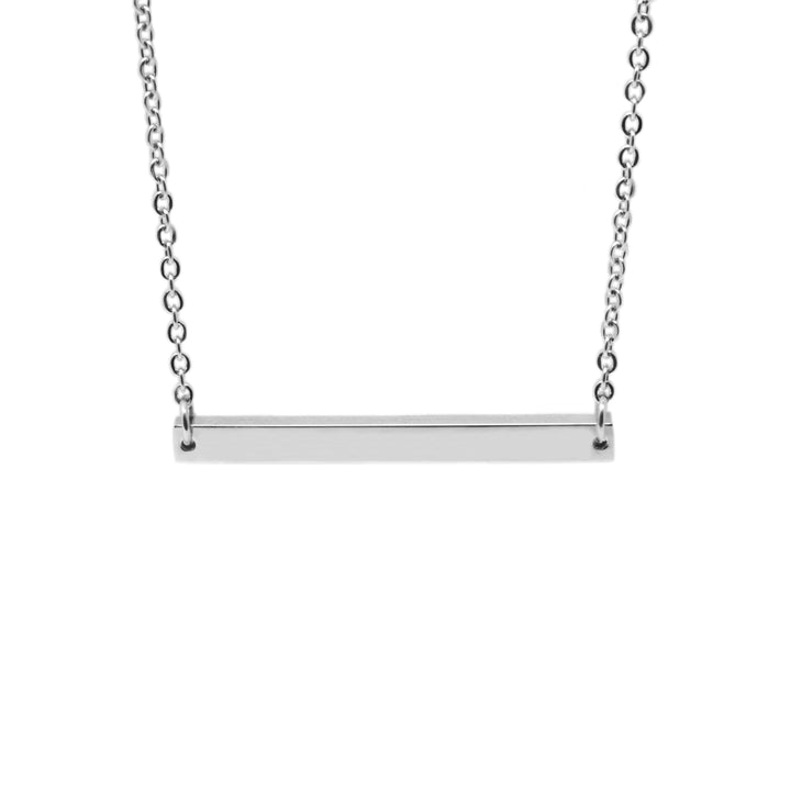 Silver BELOVED Bar Necklace