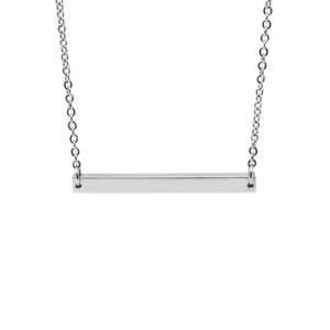 Silver BELOVED Bar Necklace