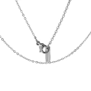 Silver TRUST Floating Heart Necklace