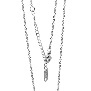 Silver DON'T WORRY Vertical Bar Necklace