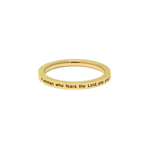 Gold A WOMAN WHO FEARS Ring