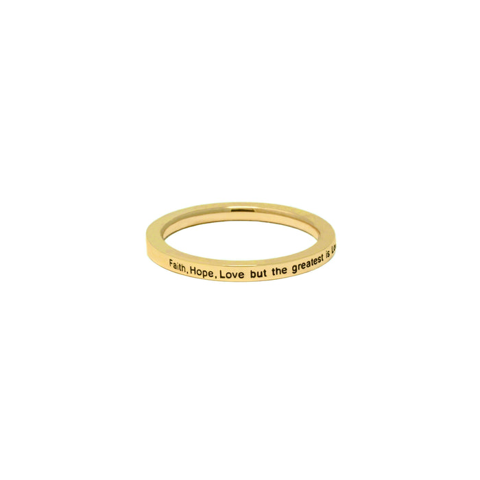 Gold FAITH, HOPE, LOVE Ring