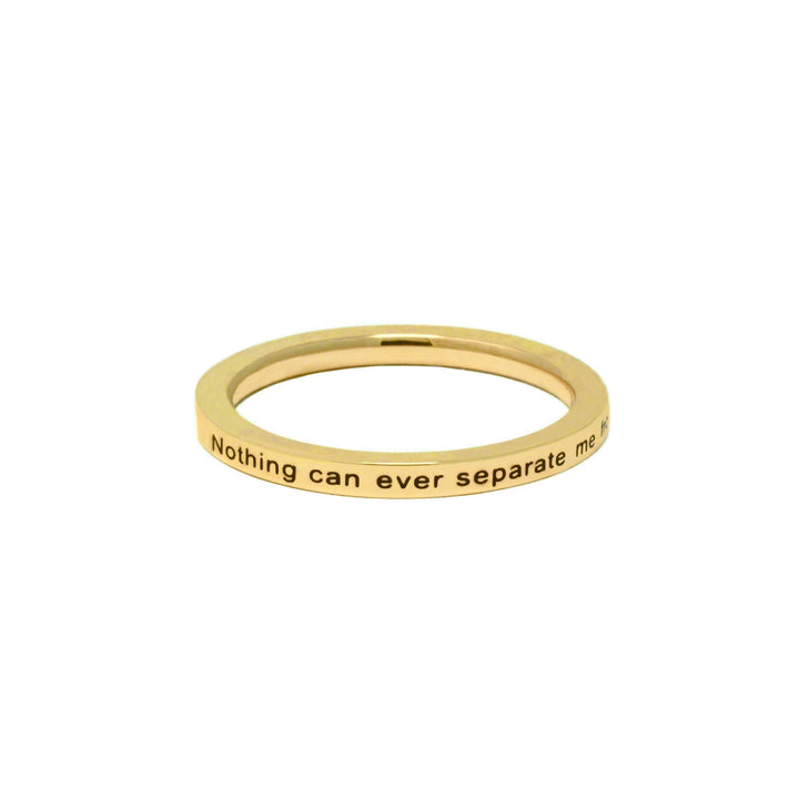 Gold NOTHING CAN SEPARATE ME Ring