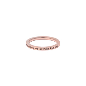 Rose Gold I CAN DO ALL THINGS CZ Ring